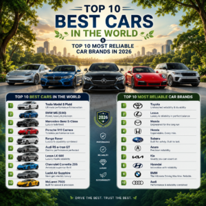 Top 10 Best Cars in the World & Top 10 Most Reliable Car Brands in 2026