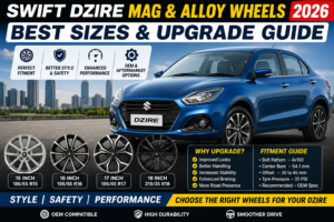 Swift Dzire Mag & Alloy Wheels 2026: Best Sizes & Upgrade Guide
