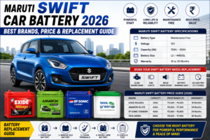 Maruti Swift Car Battery 2026: Best Brands, Price & Replacement Guide