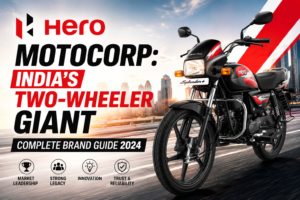 Hero MotoCorp motorcycles showcasing India's leading two-wheeler manufacturer, featuring popular models like Splendour.