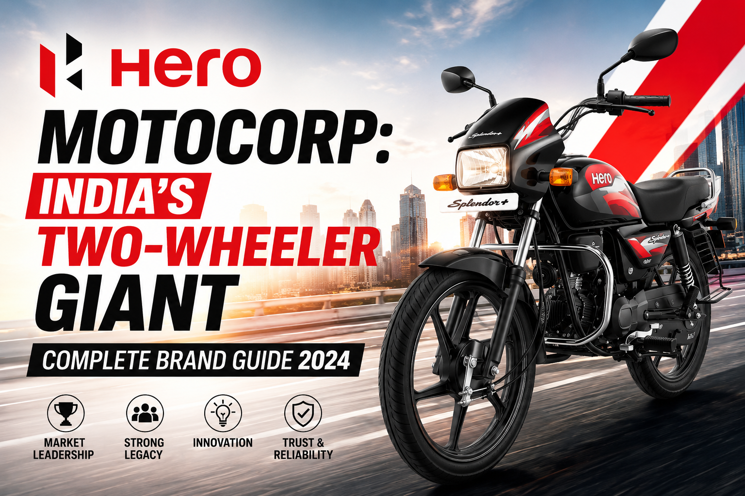 Hero MotoCorp motorcycles showcasing India's leading two-wheeler manufacturer, featuring popular models like Splendour.