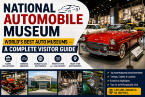 The National Automobile Museum showcases vintage cars, classic automobiles, rare vehicle collections, automotive history exhibits, and iconic automobiles from different eras.