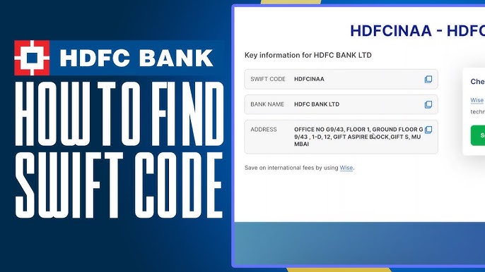 HDFC Bank Swift Code Chennai and HDFCINBB – Everything You Need to Know