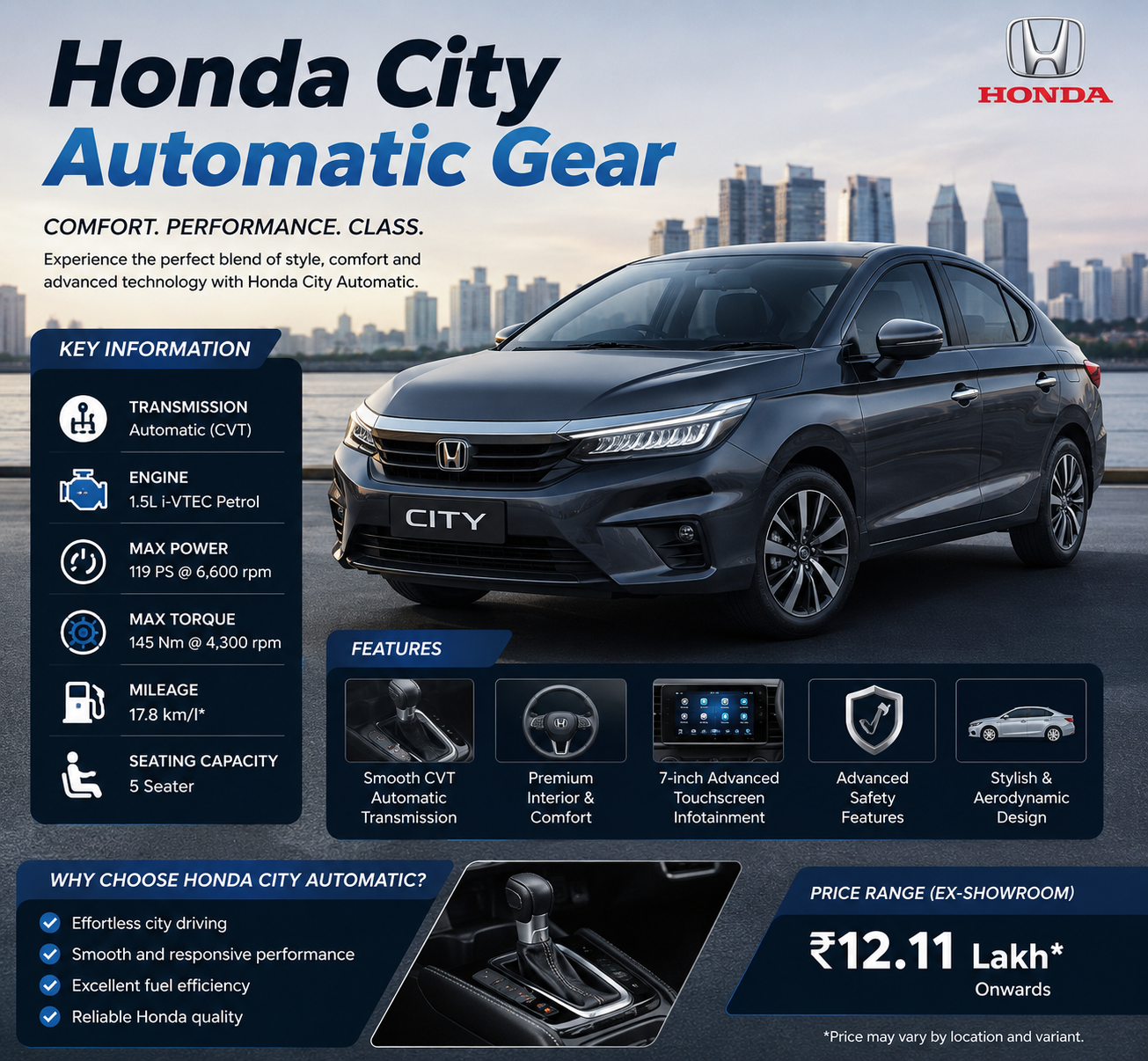 Honda City Automatic Gear